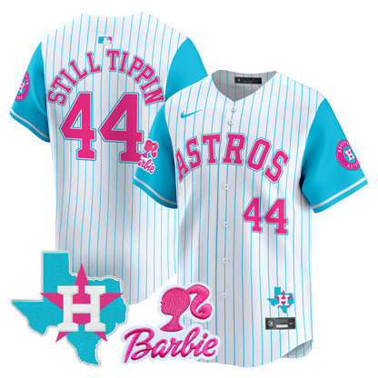 Unisex Astros Barbie Patch Vapor Premier Limited Jersey - All Stitched