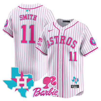 Unisex Astros Barbie Patch Vapor Premier Limited Jersey - All Stitched