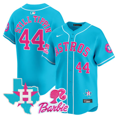 Unisex Astros Barbie Patch Vapor Premier Limited Jersey - All Stitched
