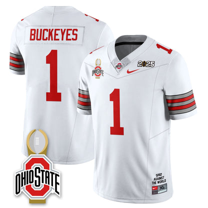 Men's Ohio State Buckeyes 2025 National Champions Jersey N10 - All Stitched