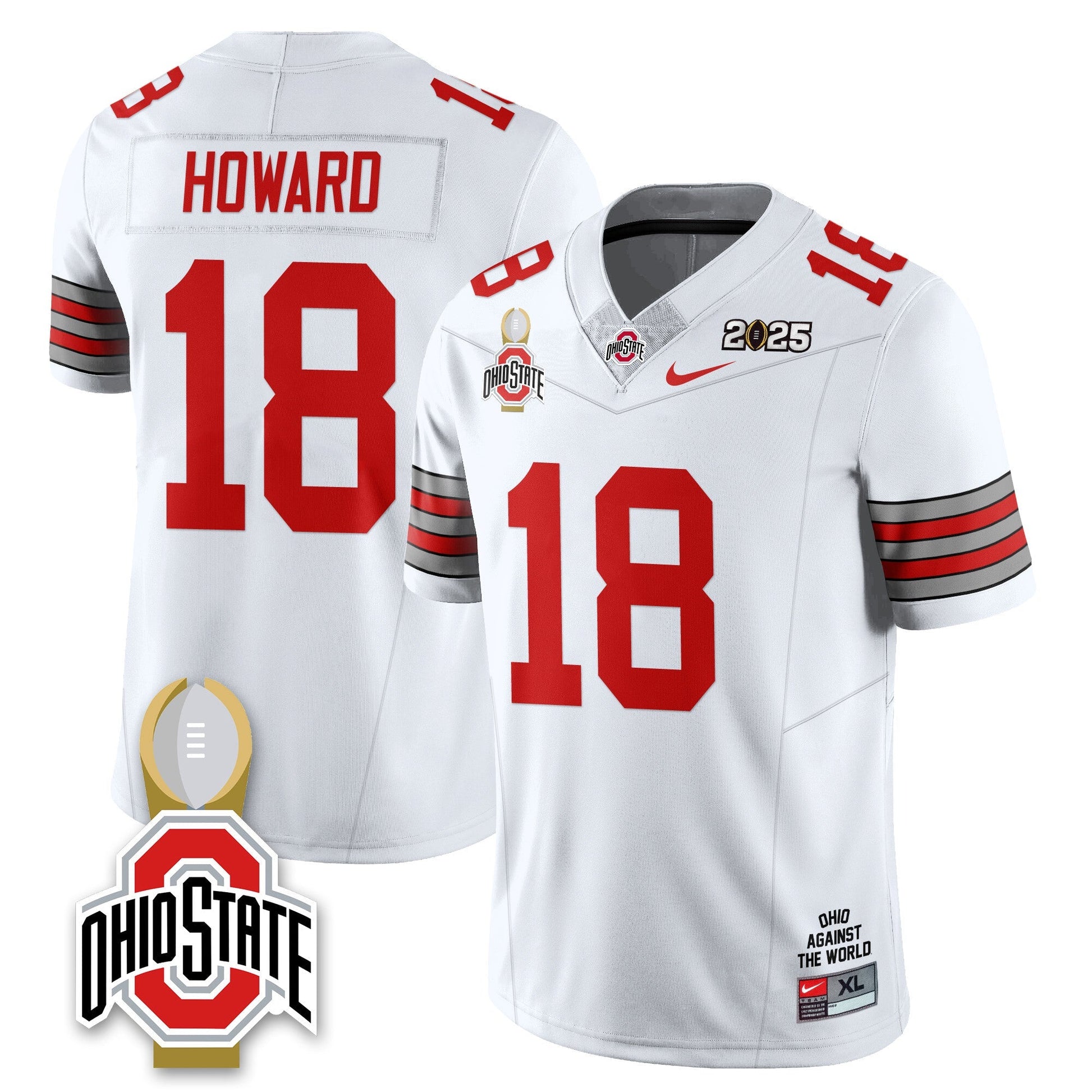Men's Ohio State Buckeyes 2025 National Champions Jersey N10 - All Stitched