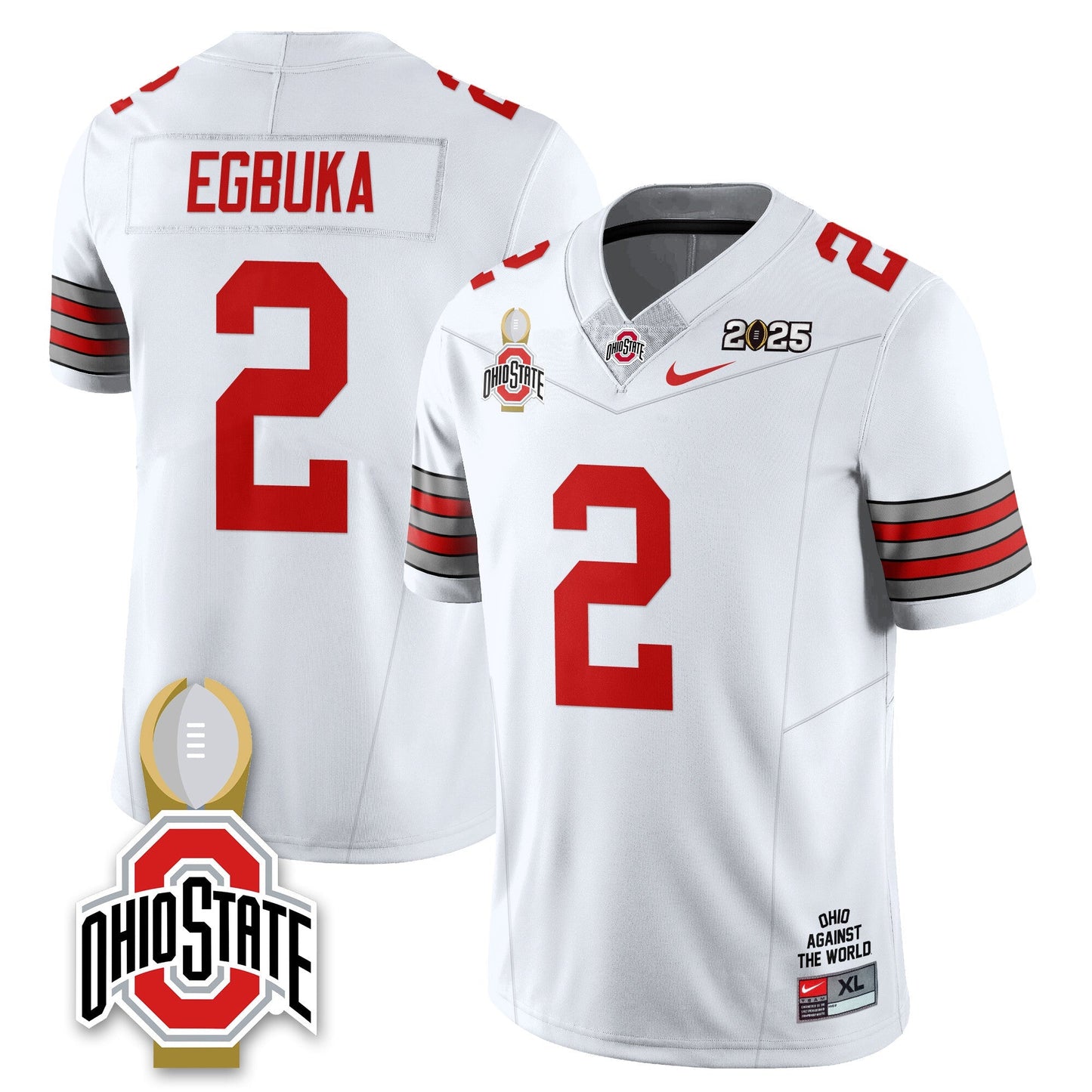 Men's Ohio State Buckeyes 2025 National Champions Jersey N10 - All Stitched
