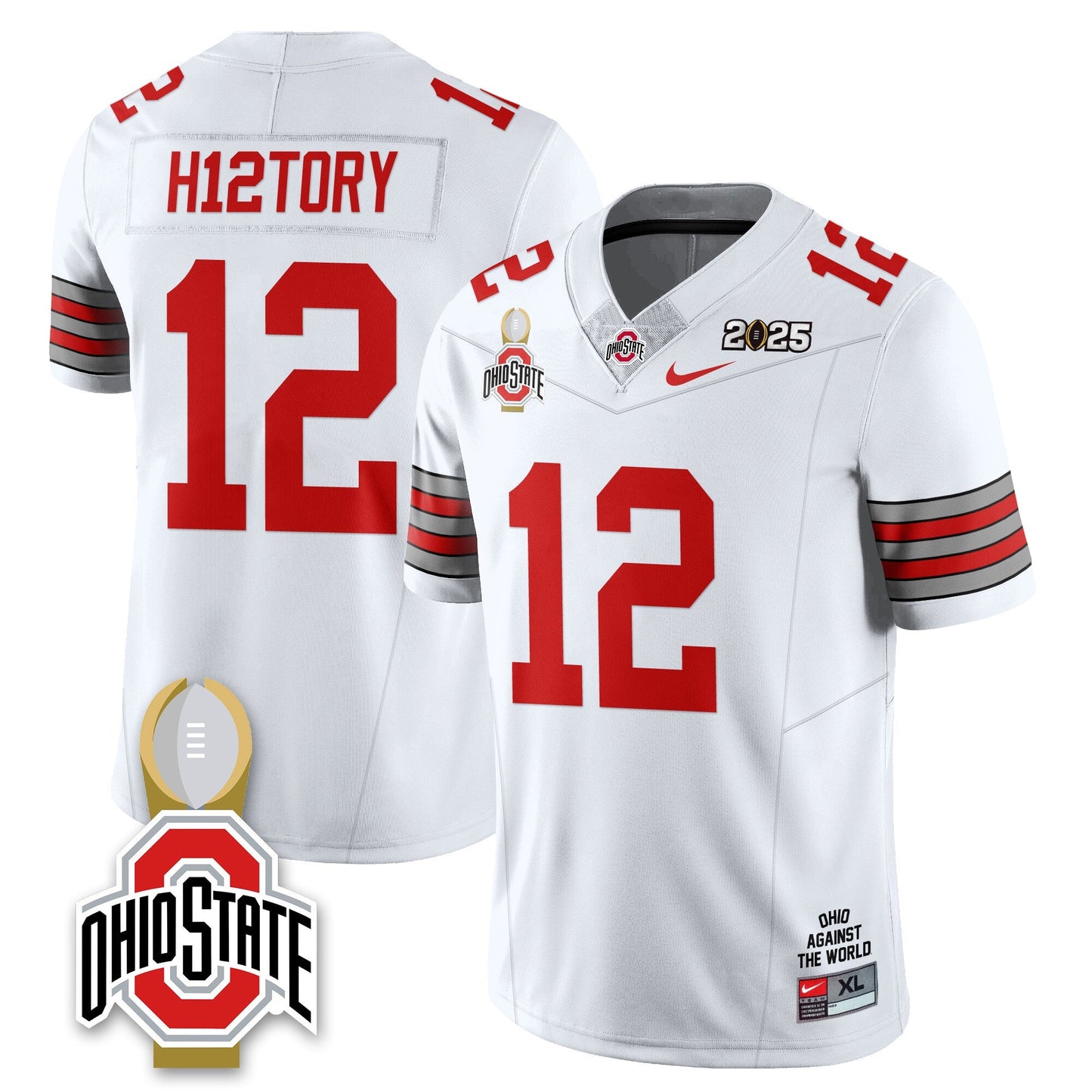 Men's Ohio State Buckeyes 2025 National Champions Jersey N10 - All Stitched