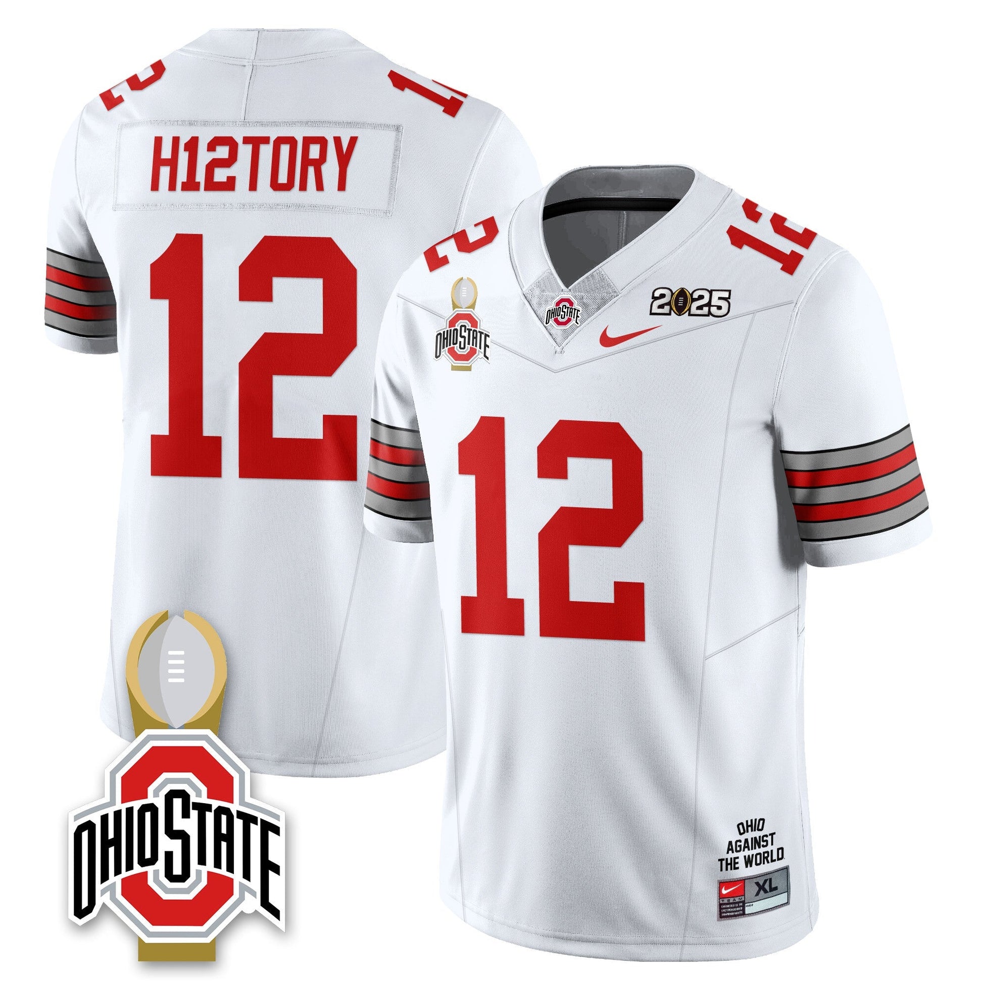 Men's Ohio State Buckeyes 2025 National Champions Jersey N10 - All Stitched