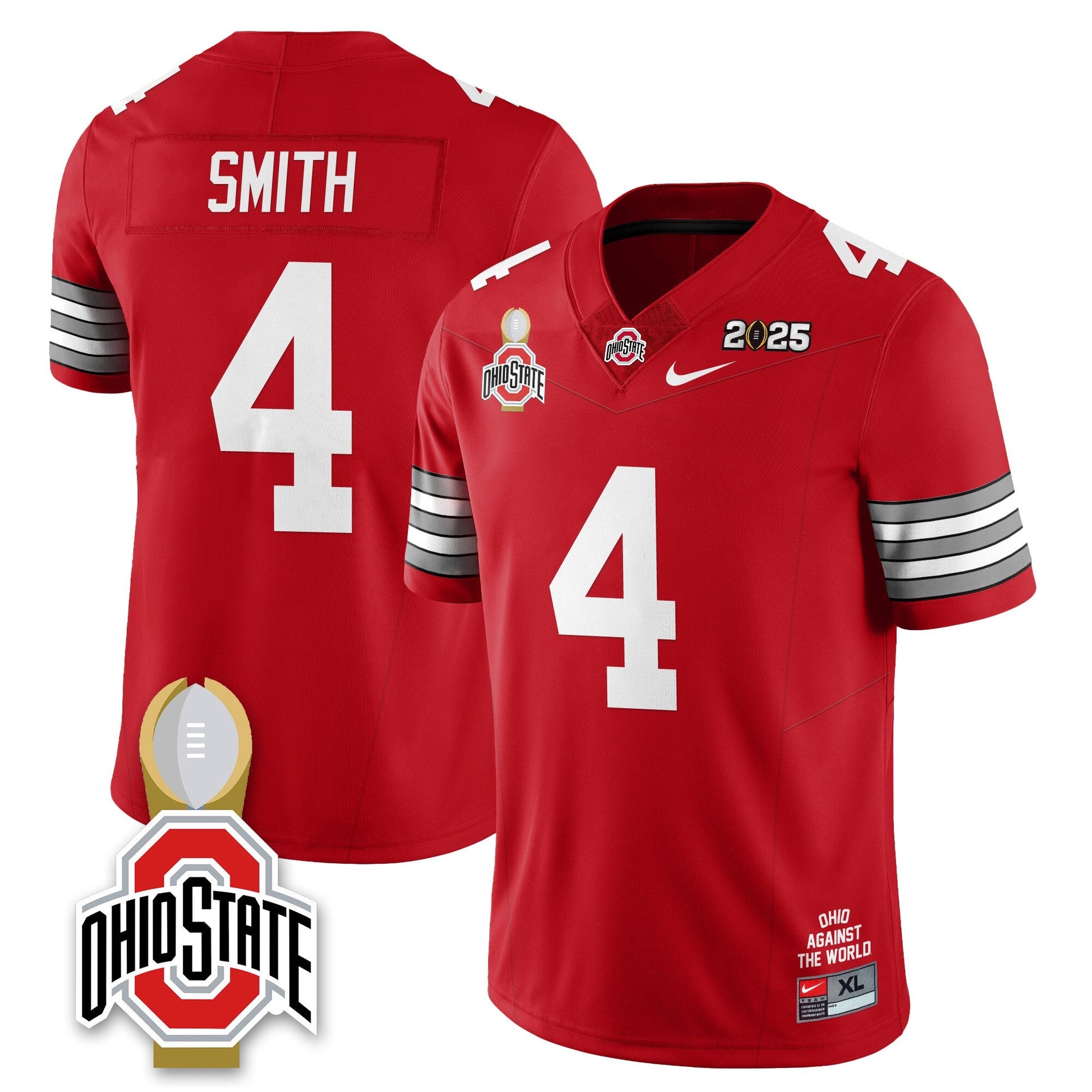 Men's Ohio State Buckeyes 2025 National Champions Jersey N10 - All Stitched