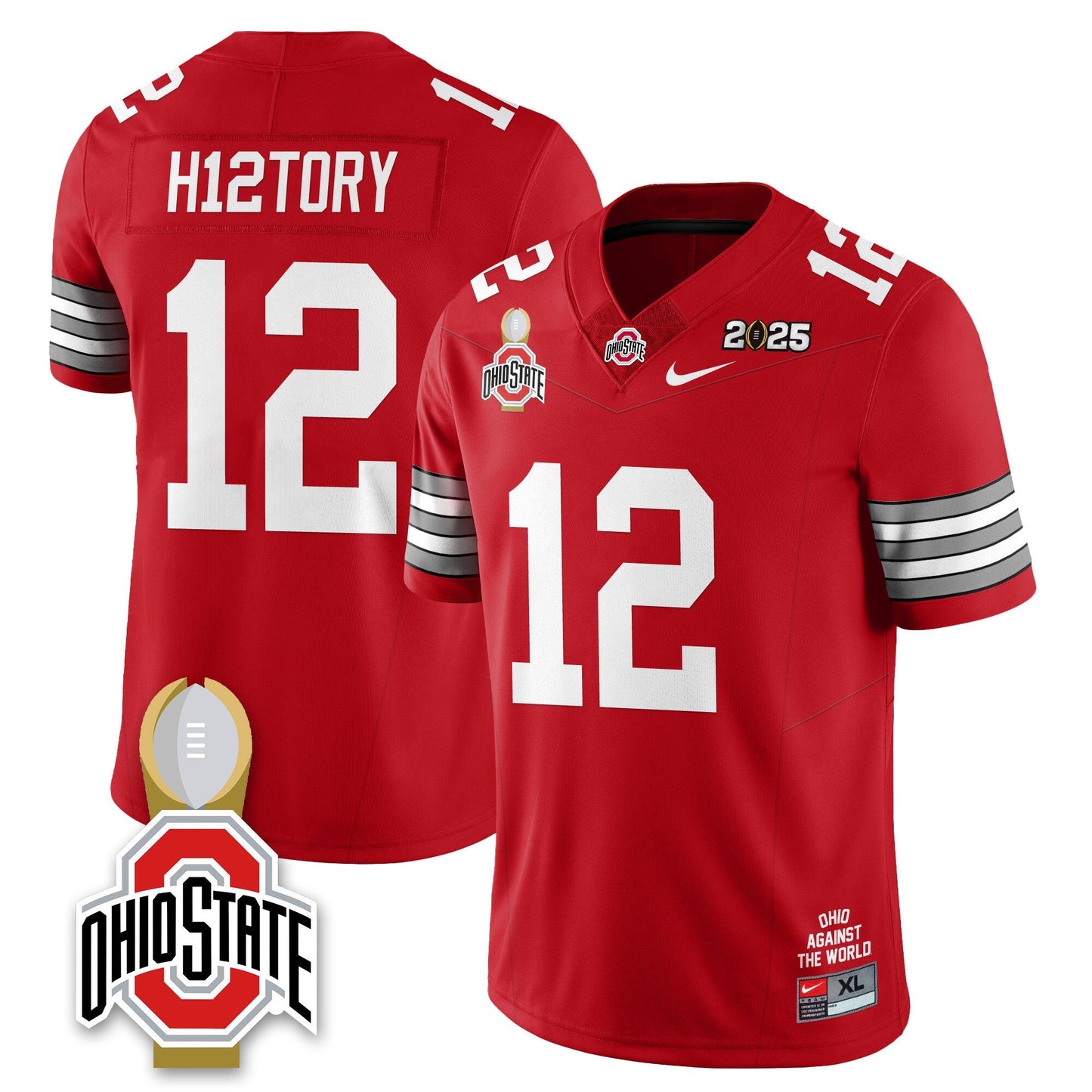 Men's Ohio State Buckeyes 2025 National Champions Jersey N10 - All Stitched