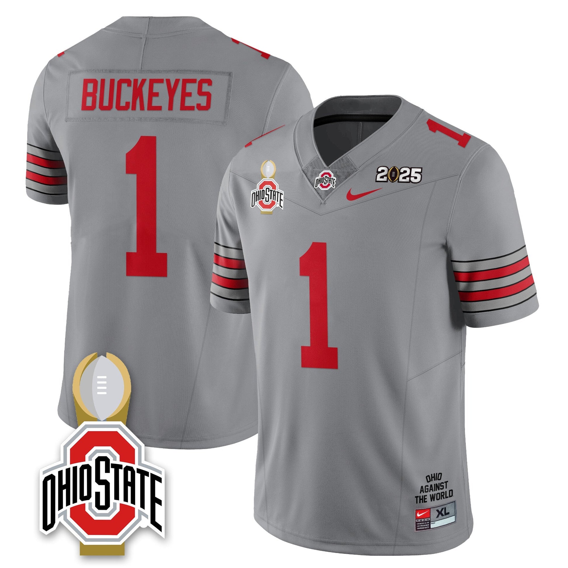 Men's Ohio State Buckeyes 2025 National Champions Jersey N10 - All Stitched