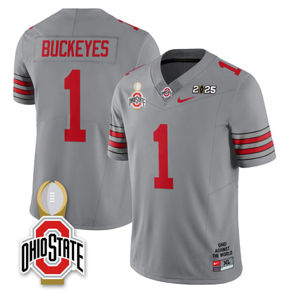 Men's Ohio State Buckeyes 2025 National Champions Jersey N10 - All Stitched