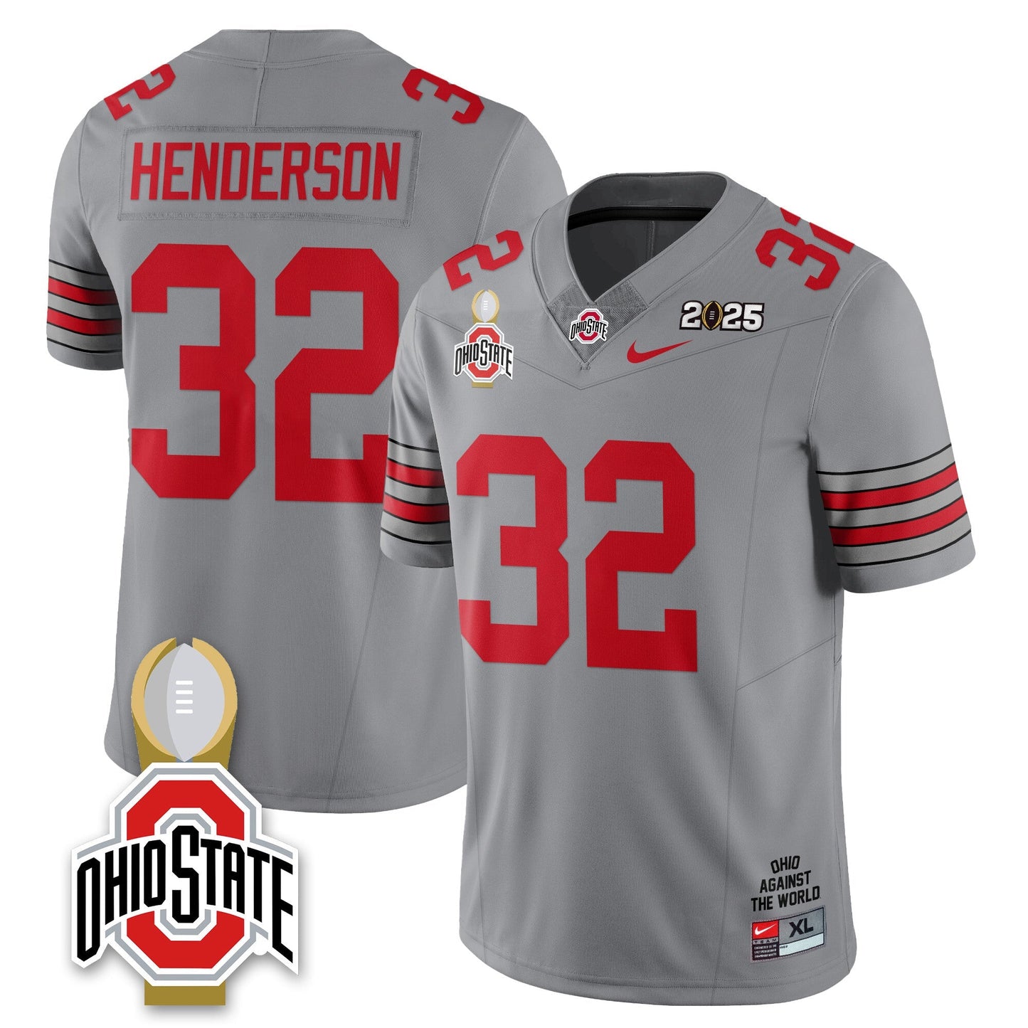 Men's Ohio State Buckeyes 2025 National Champions Jersey N10 - All Stitched
