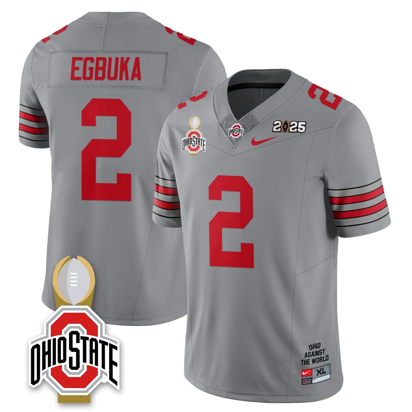 Men's Ohio State Buckeyes 2025 National Champions Jersey N10 - All Stitched