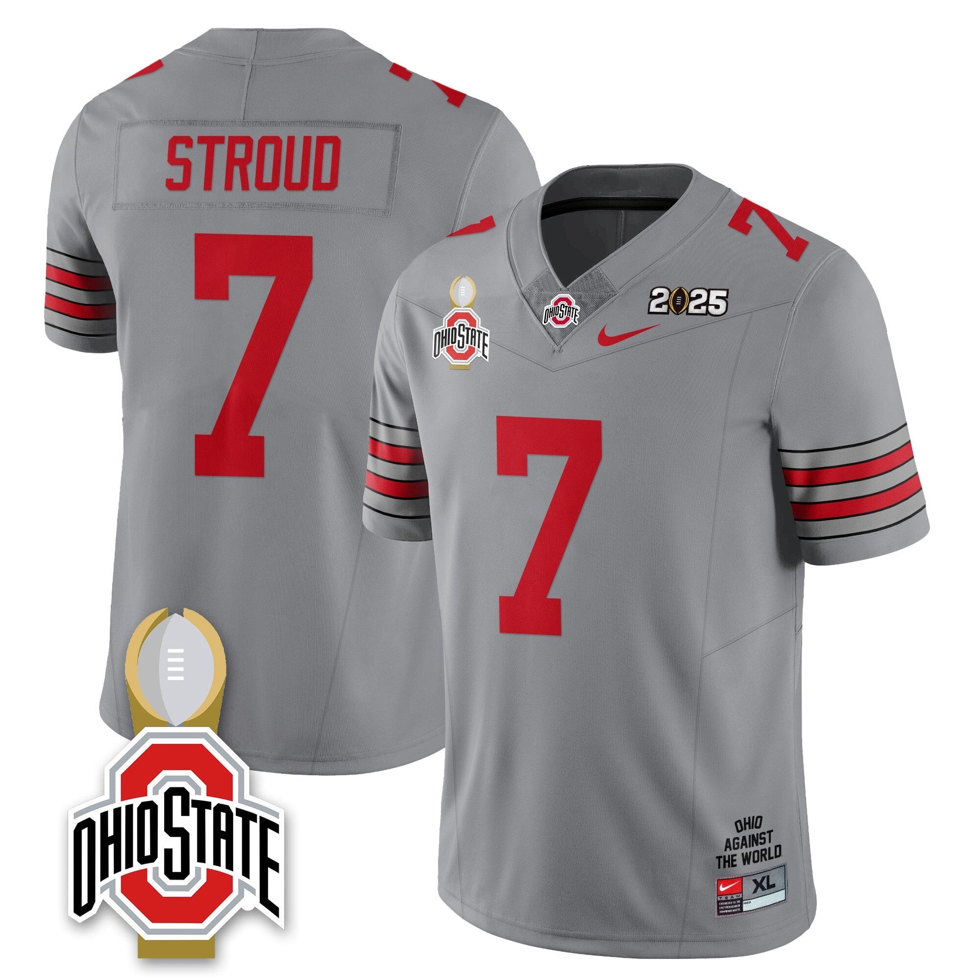 Men's Ohio State Buckeyes 2025 National Champions Jersey N10 - All Stitched