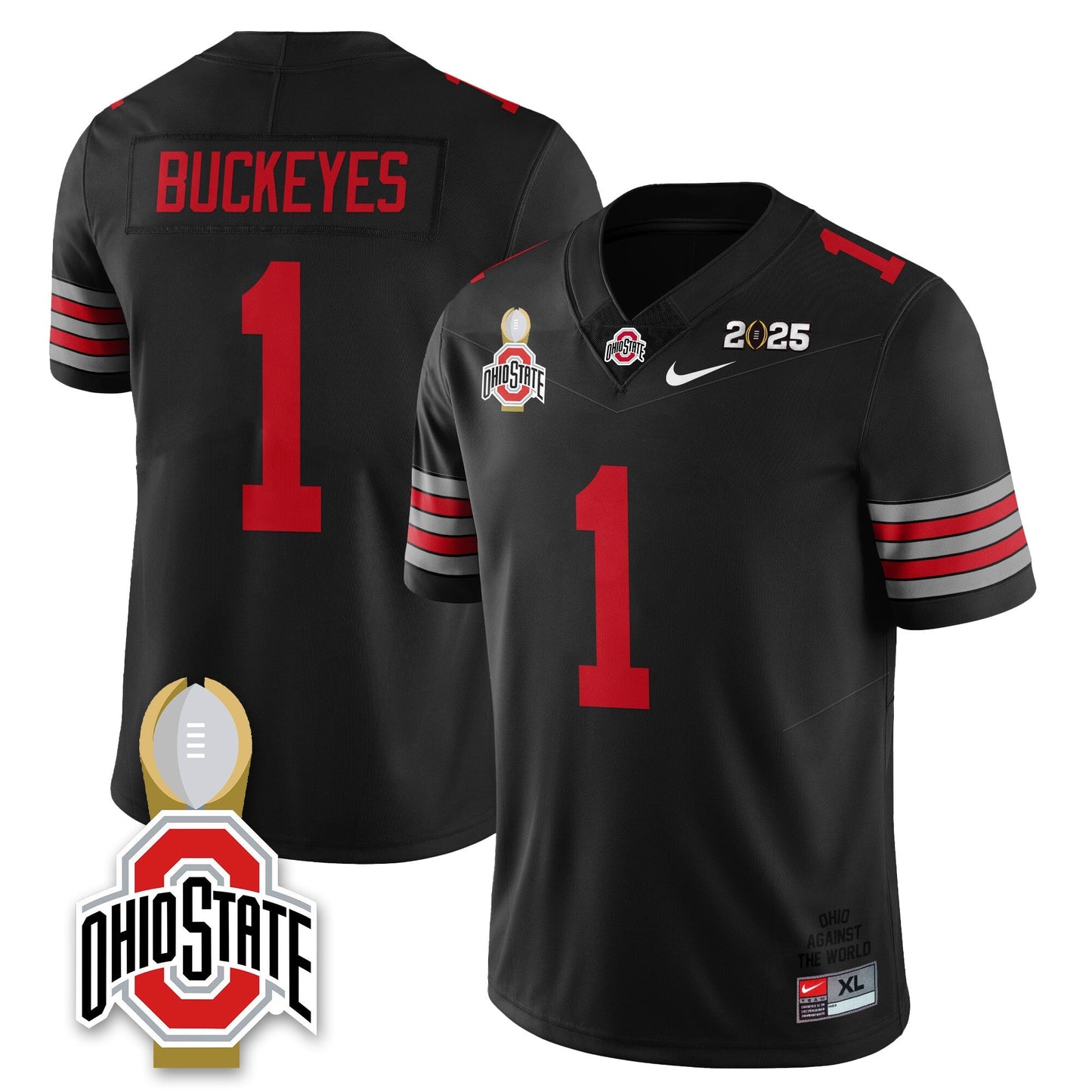 Men's Ohio State Buckeyes 2025 National Champions Jersey N10 - All Stitched