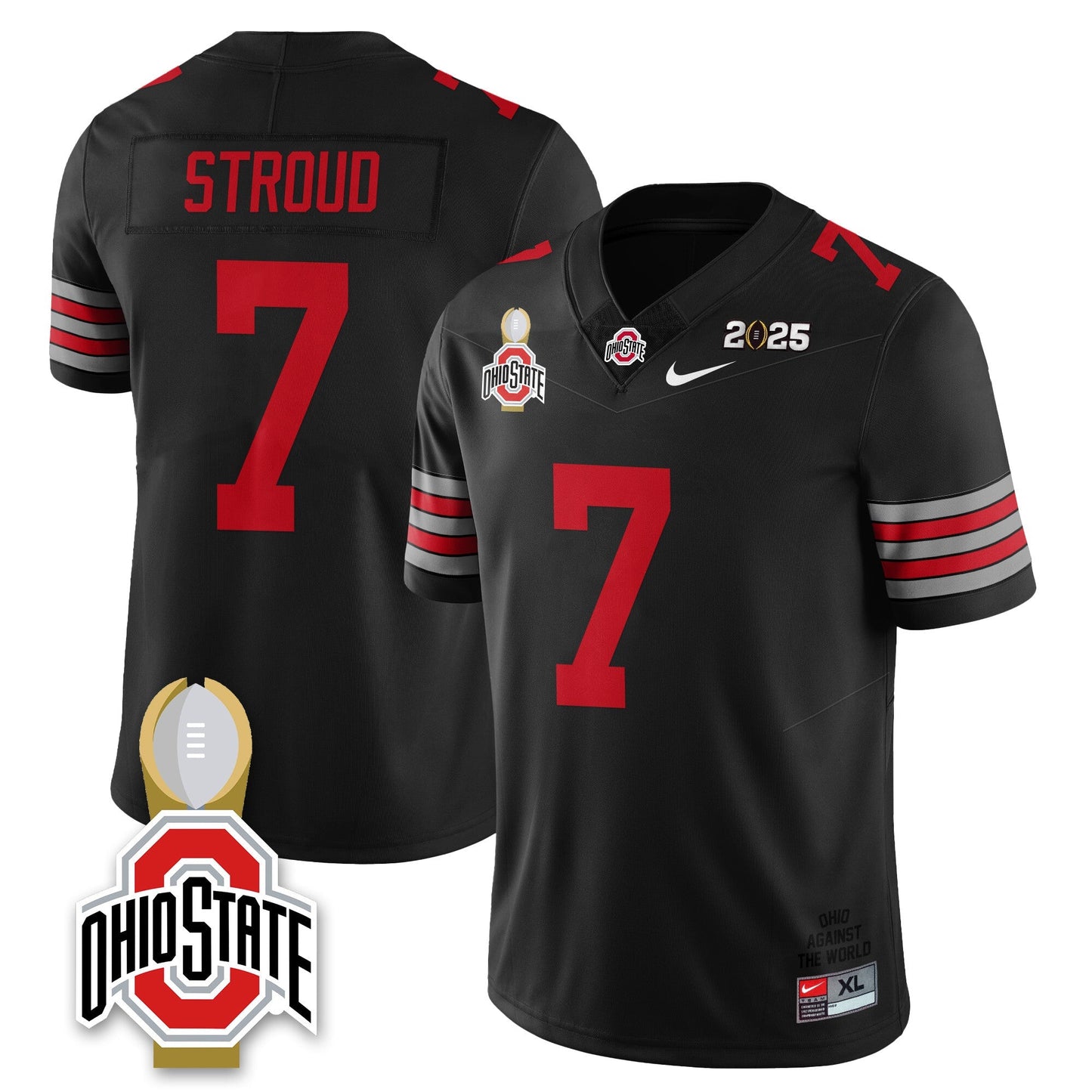 Men's Ohio State Buckeyes 2025 National Champions Jersey N10 - All Stitched