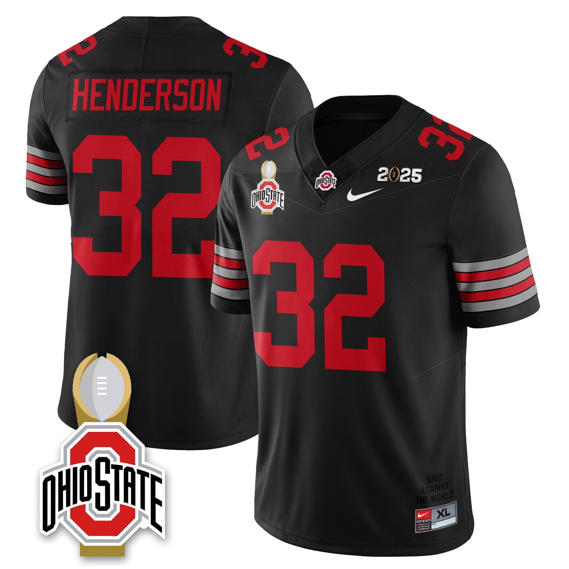 Men's Ohio State Buckeyes 2025 National Champions Jersey N10 - All Stitched