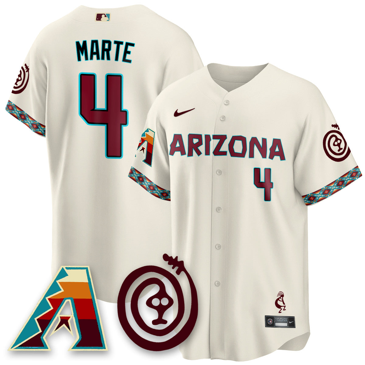Men's Arizona Diamondbacks City Connect Concept Jersey V2 - All Stitched
