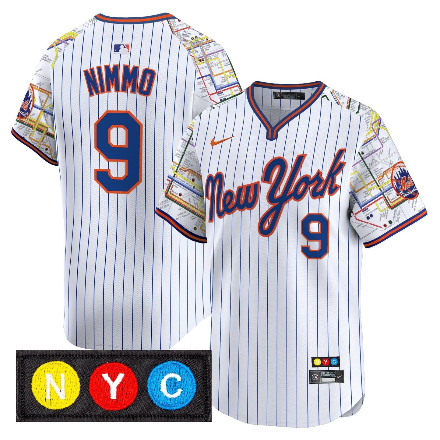 Men's New York Mets Subway Style Vapor Premier Limited Jersey - Stitched
