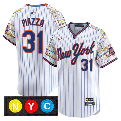 Men's New York Mets Subway Style Vapor Premier Limited Jersey - Stitched