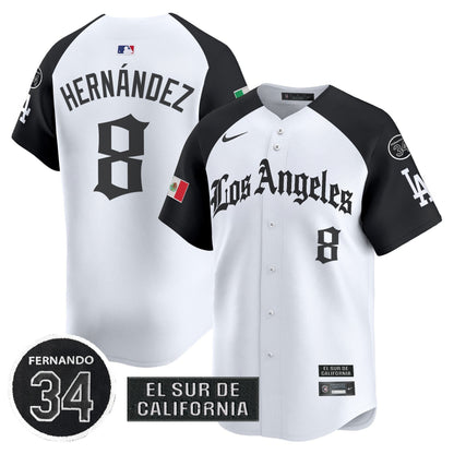 Men's Dodgers Mexico 2025 LA Gothic Style Patch Vapor Premier Limited Jersey - All Stitched