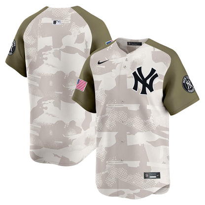 Men's New York Yankees 2025 Armed Forces Day Vapor Premier Limited Jersey - Stitched
