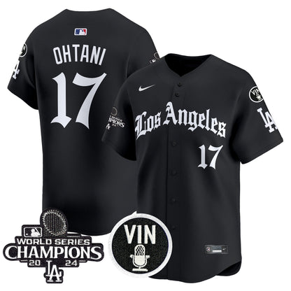 Men's Dodgers 2025 LA Gothic Style Vapor Premier Limited Jersey - All Stitched