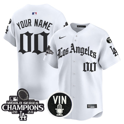 Dodgers 2025 LA Gothic Style Vapor Premier Limited Custom Jersey - All Stitched