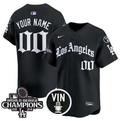 Dodgers 2025 LA Gothic Style Vapor Premier Limited Custom Jersey - All Stitched