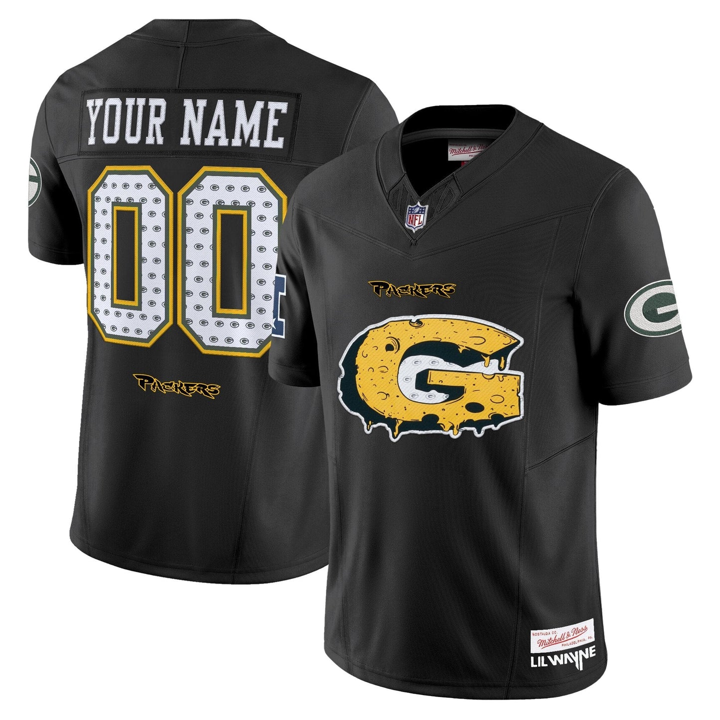 Green Bay Packers 'Cheesehead' x 'Tha Carter VI' Style Vapor Limited Custom Jersey - All Stitched