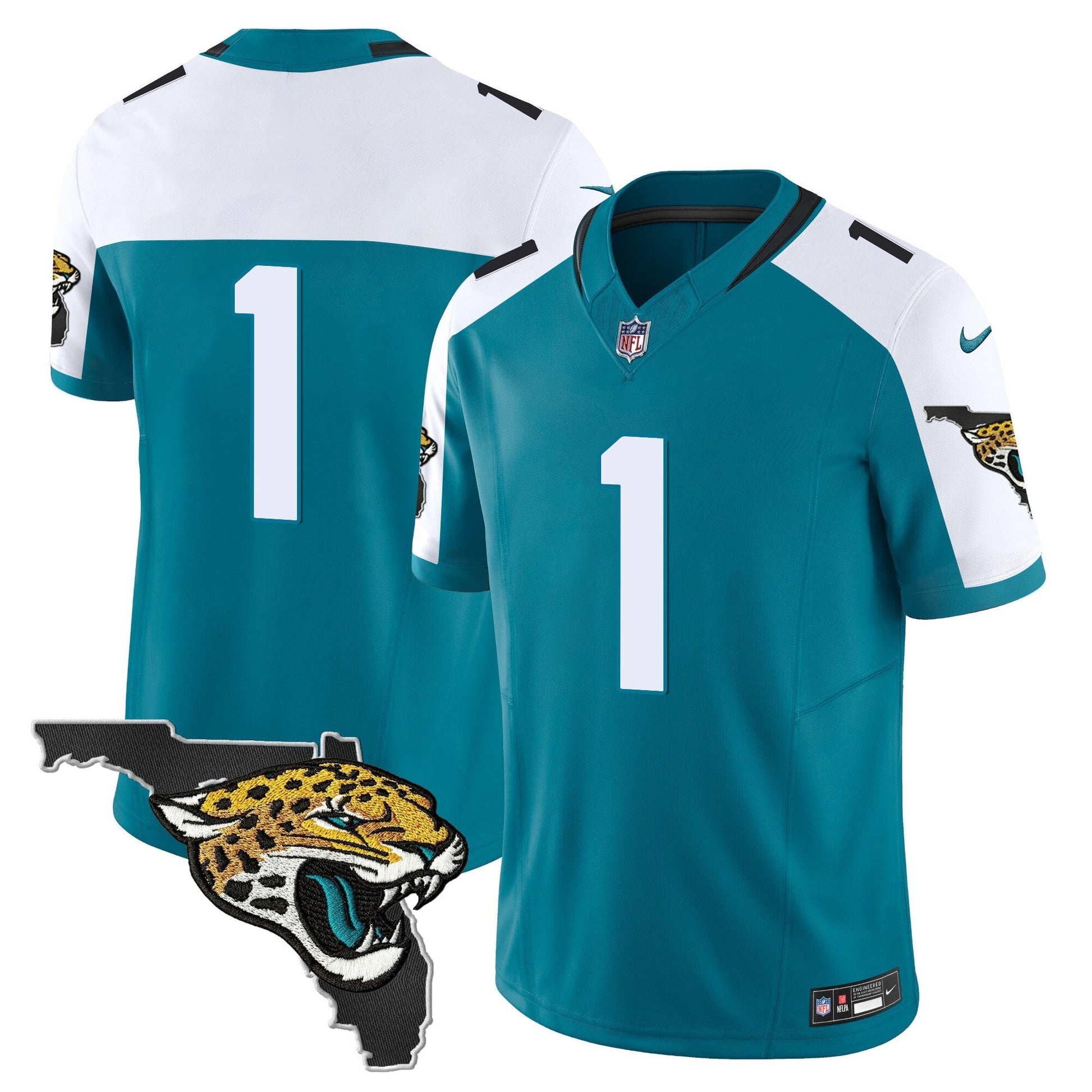 Men's Jacksonville Jaguars Florida Patch Vapor Jersey - All Stitched