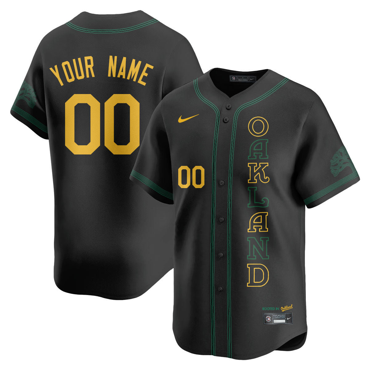 Custom Name/Gender Oakland Athletics City Connect Concept Jersey - All Stitched