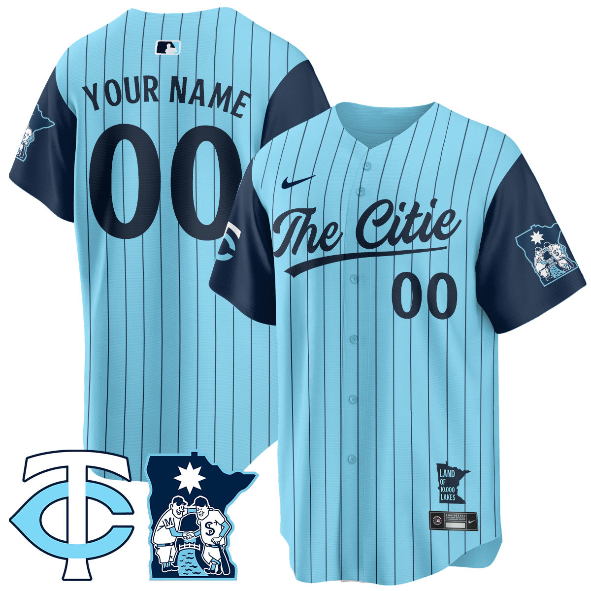Custom Name/Gender Minnesota Twins City Connect Concept Jersey - All Stitched