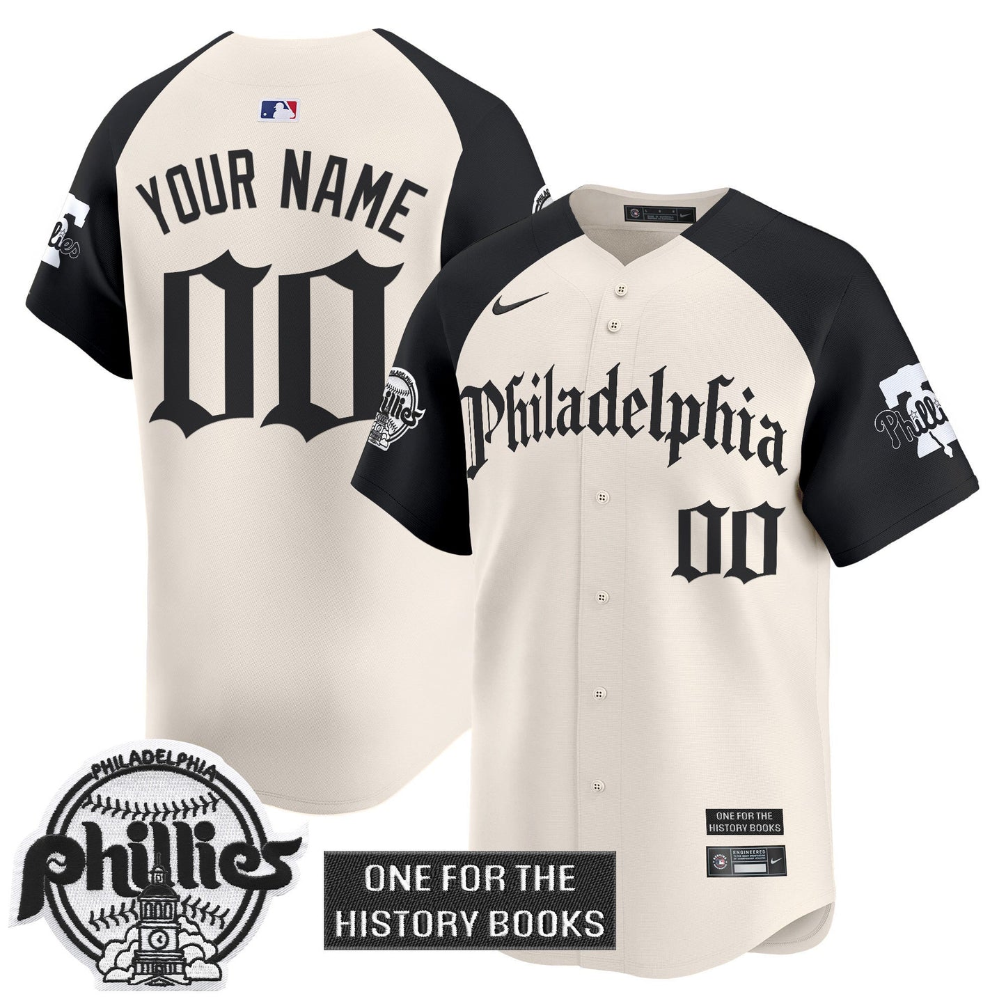 Phillies 'Retro Newspaper Edition' Vapor Premier Limited Custom Jersey - All Stitched
