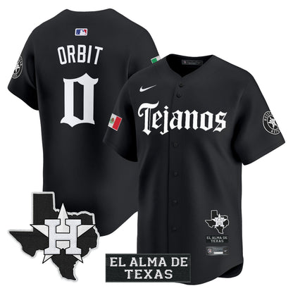 Men's Houston Astros Mexico Tejano Barrio Style Vapor Premier Limited Jersey - All Stitched