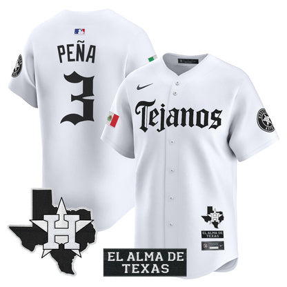 Men's Houston Astros Mexico Tejano Barrio Style Vapor Premier Limited Jersey - All Stitched
