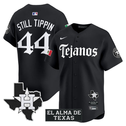 Men's Houston Astros Mexico Tejano Barrio Style Vapor Premier Limited Jersey - All Stitched