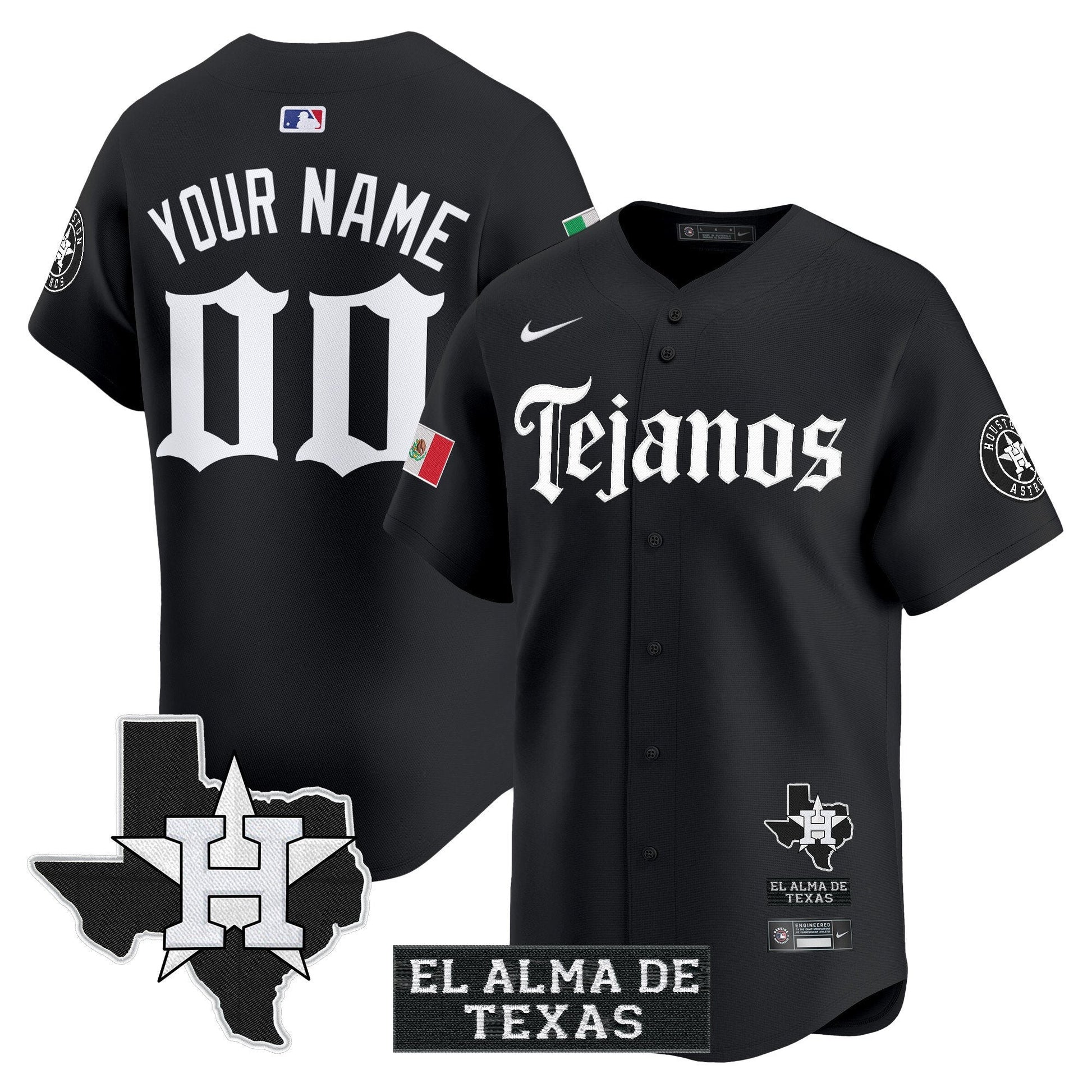Houston Astros Mexico Tejano Barrio Style Vapor Premier Limited Custom Jersey - All Stitched