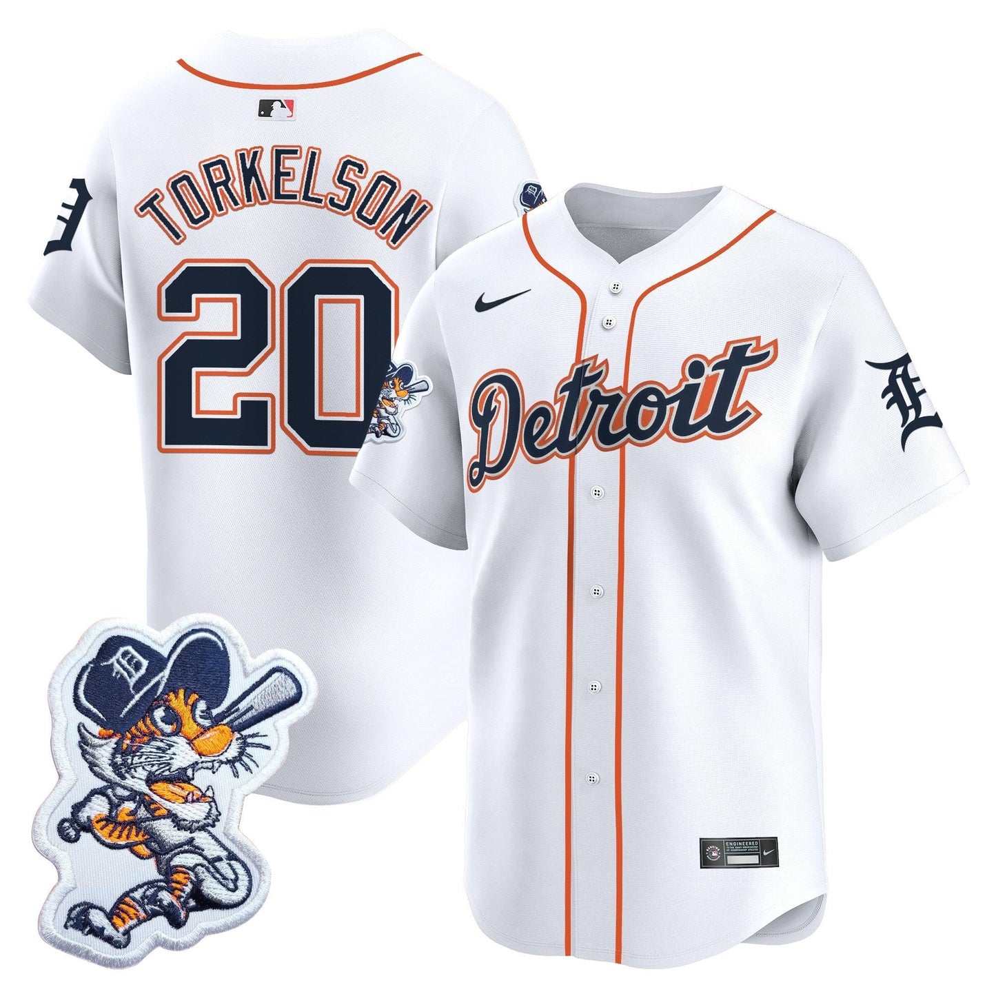 Men's Detroit Tigers Paws Patch Vapor Premier Limited Jersey - All Stitched