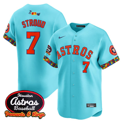 Men's Houston Astros x El Tiempo Cantina Vapor Premier Limited Jersey - All Stitched
