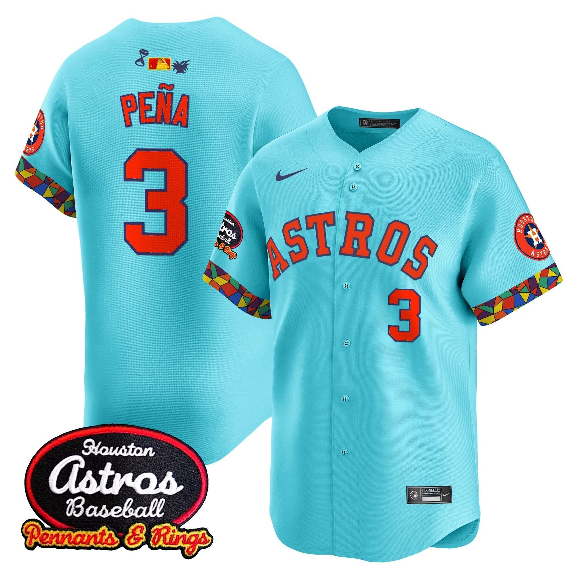 Men's Houston Astros x El Tiempo Cantina Vapor Premier Limited Jersey - All Stitched