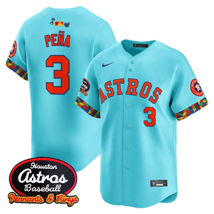 Men's Houston Astros x El Tiempo Cantina Vapor Premier Limited Jersey - All Stitched