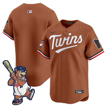 Minnesota Twins T.C. Bear Patch Vapor Premier Limited Jersey - All Stitched