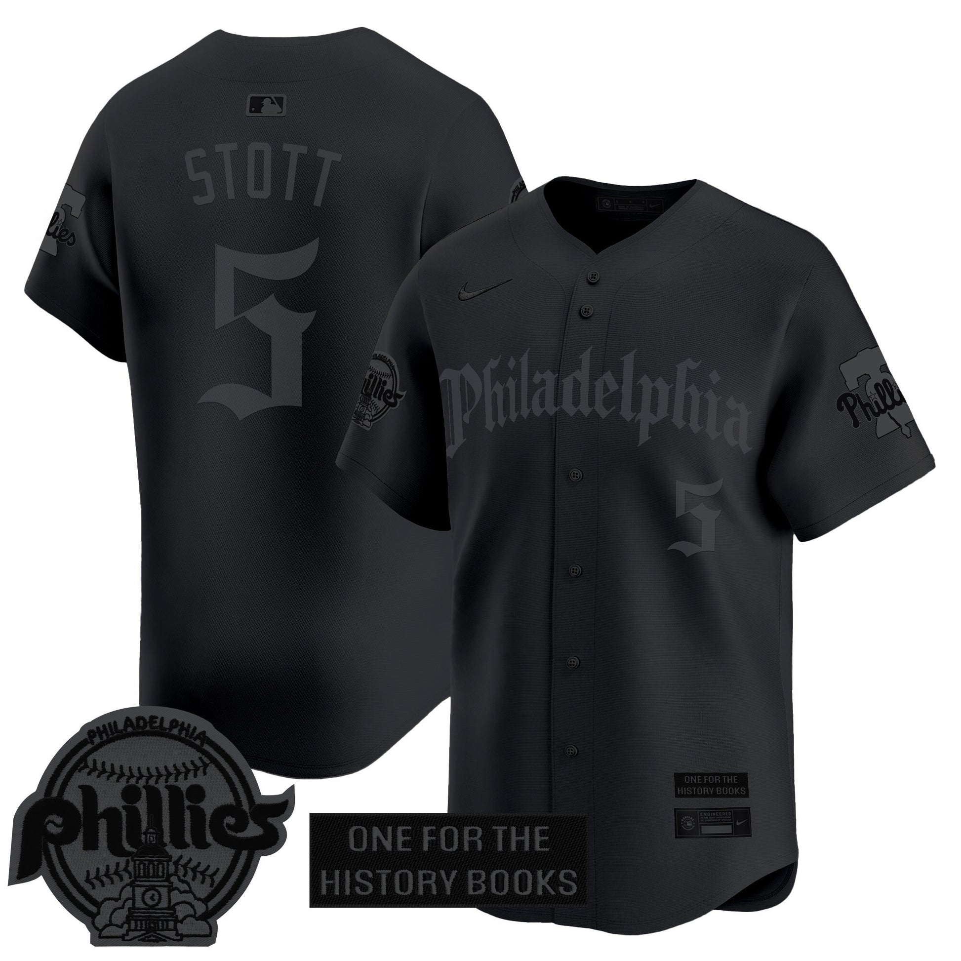 Men's Phillies 'Retro Newspaper Edition' Vapor Premier Limited Jersey - All Stitched