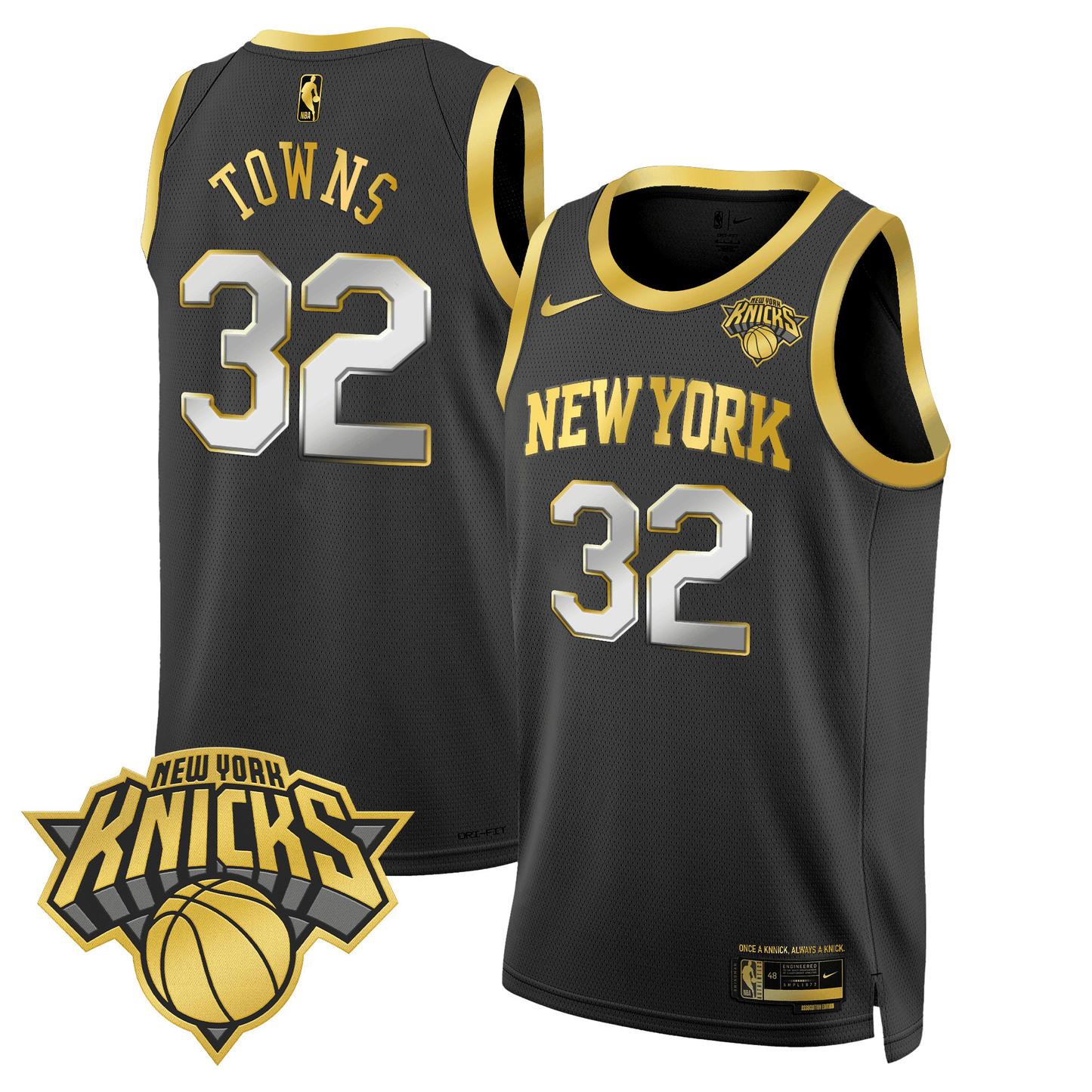 Men's New York Knicks Swingman Jersey V2 - All Stitched