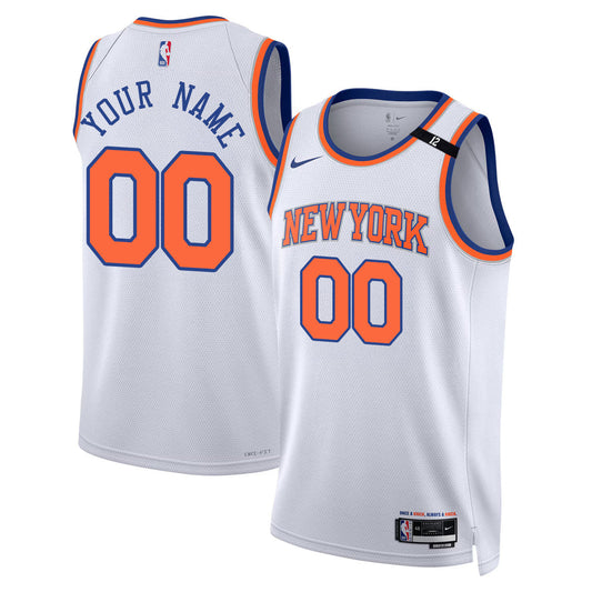 New York Knicks Honour Dick Barnett Custom Jersey - All Stitched