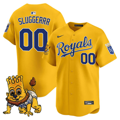 Kansas City Royals Sluggerrr Patch Vapor Premier Limited Jersey - All Stitched