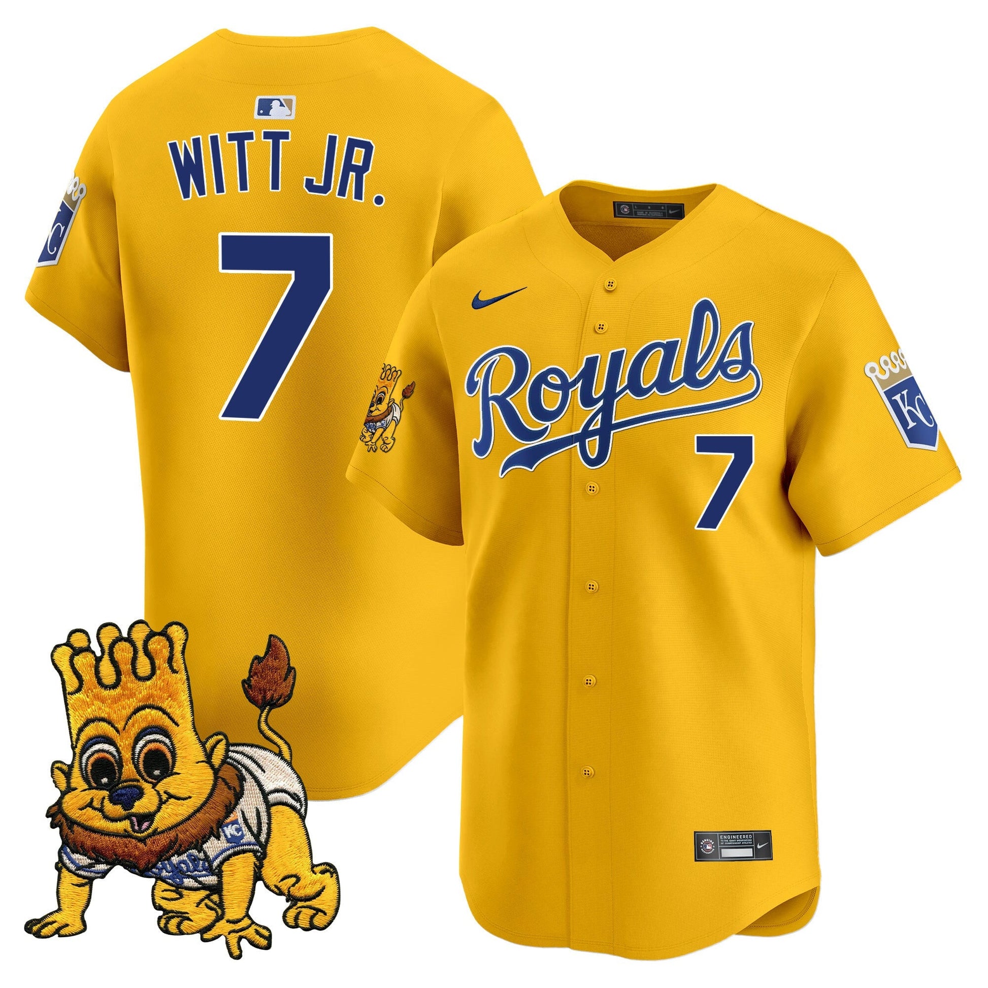 Kansas City Royals Sluggerrr Patch Vapor Premier Limited Jersey - All Stitched