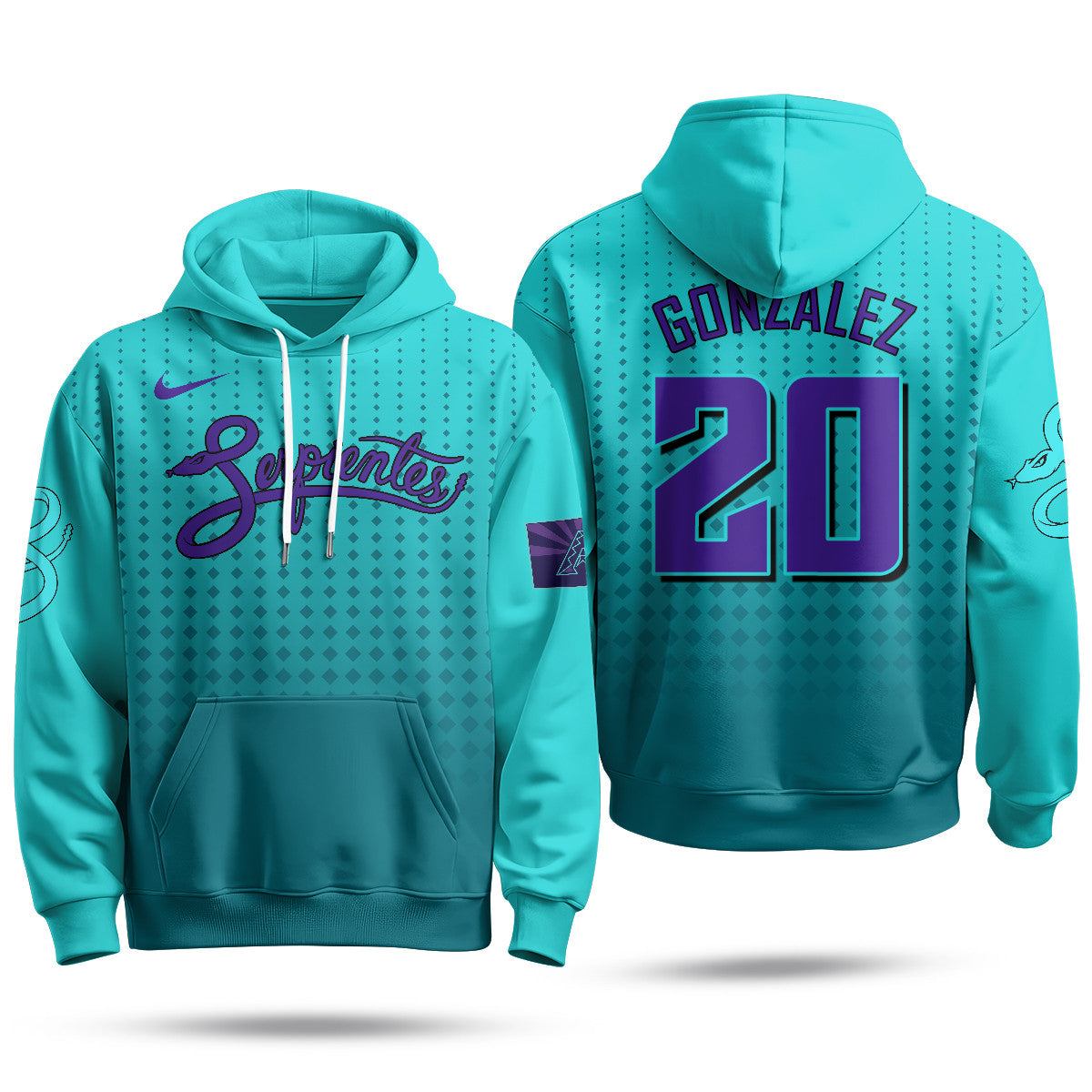 Arizona Diamondbacks Purple for Second “Serpientes” City Connect Hoodie - All Stitched