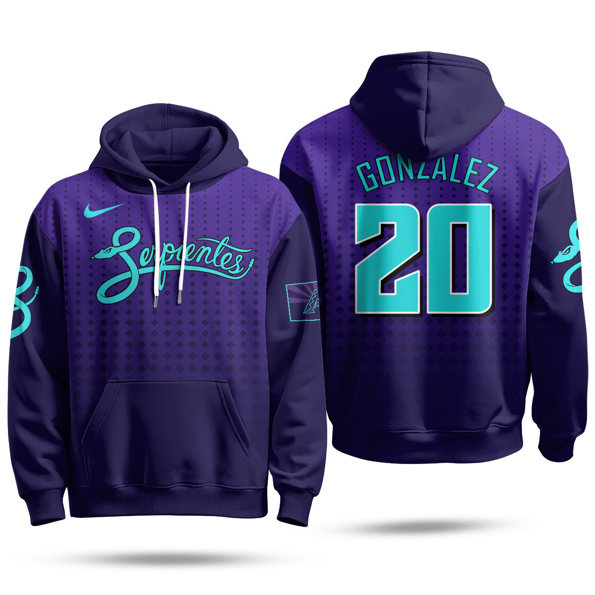 Arizona Diamondbacks Purple for Second “Serpientes” City Connect Hoodie - All Stitched