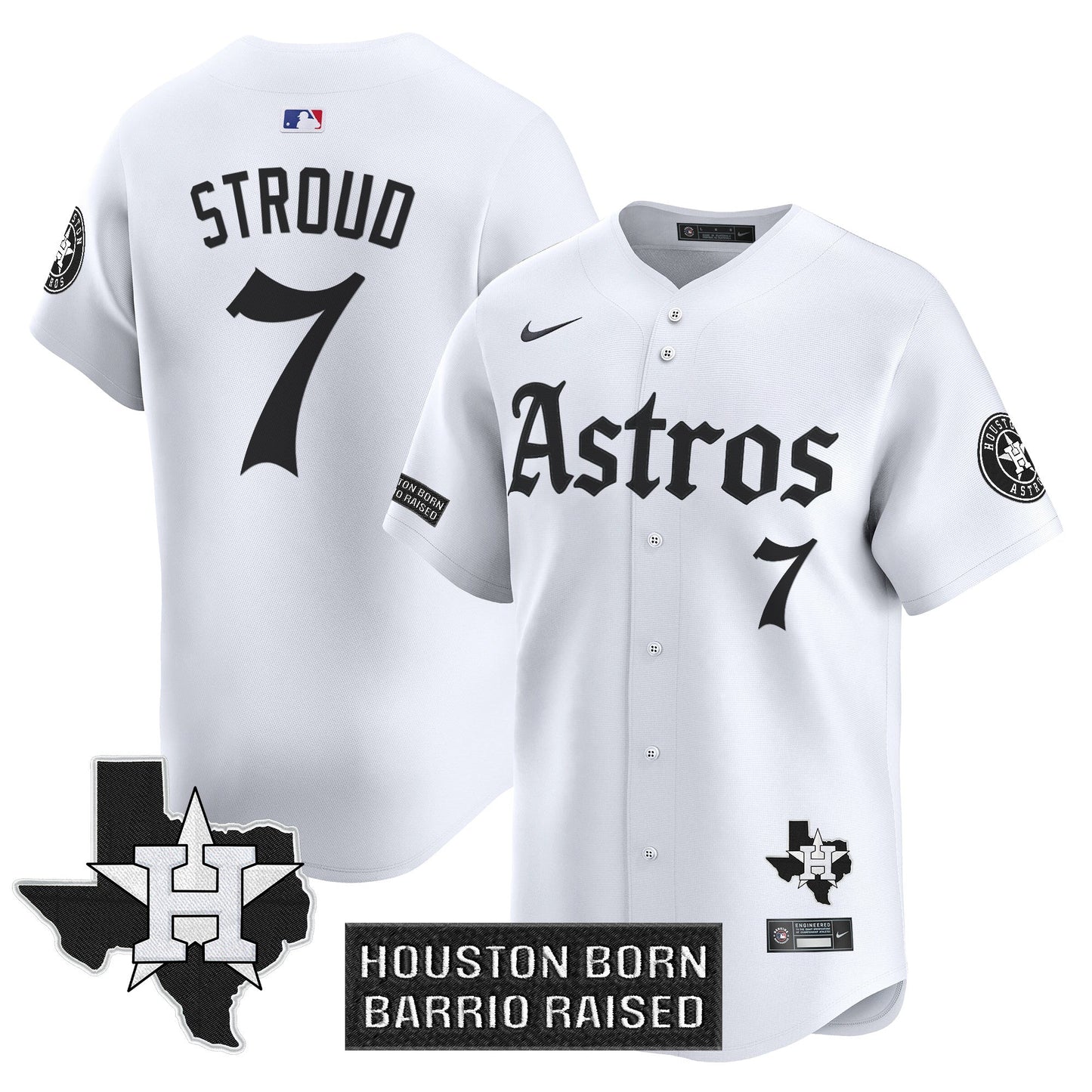 Men's Houston Astros 'Gothic Edition' Vapor Premier Limited Jersey - All Stitched