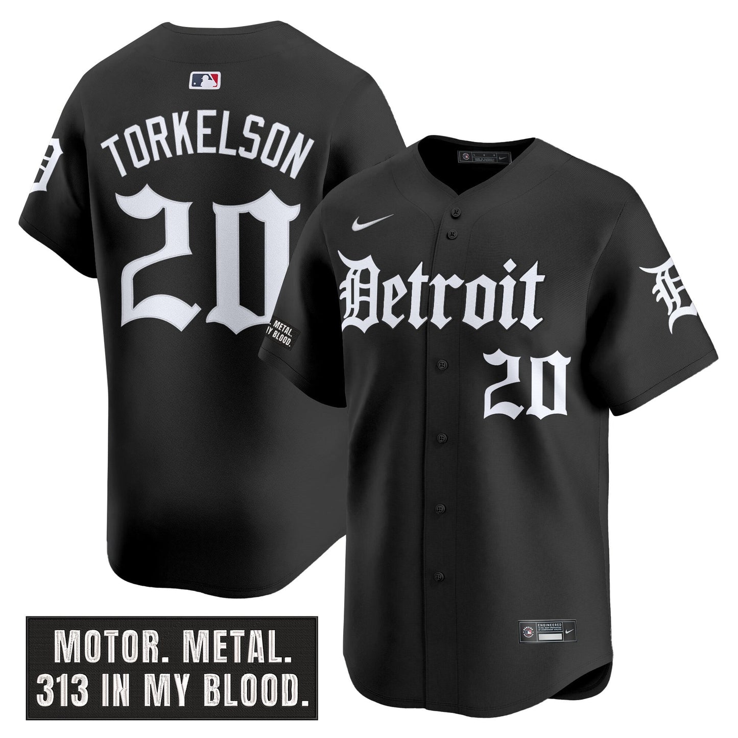 DET 'Motor Gothic Edition' Vapor Premier Limited Jersey - All Stitched