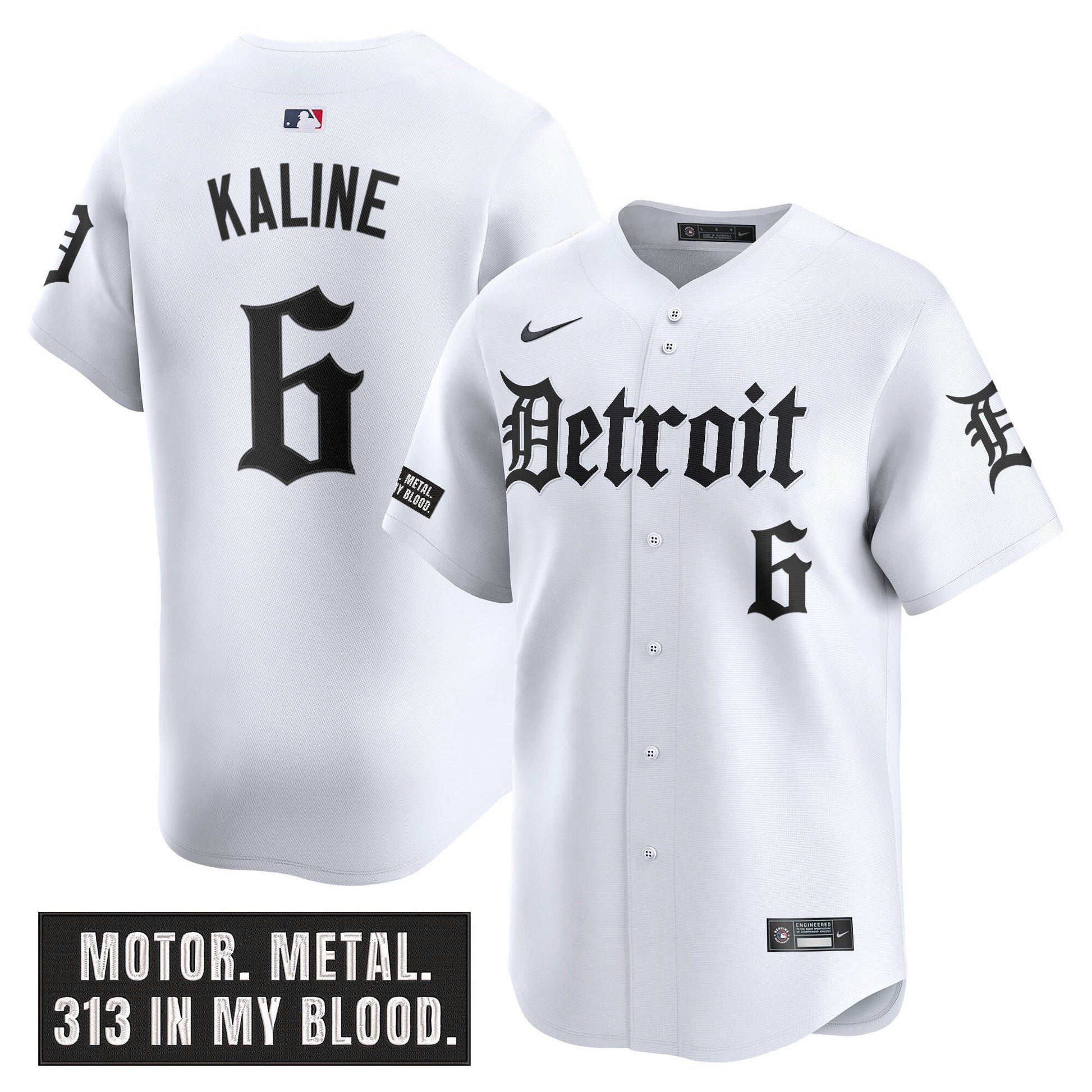 Men's Detroit Tigers 'Motor Gothic Edition' Vapor Premier Limited Jersey - All Stitched